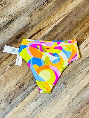 Raisins Cheeky Multicolor Geometric Stretch Swim Bottom Size S